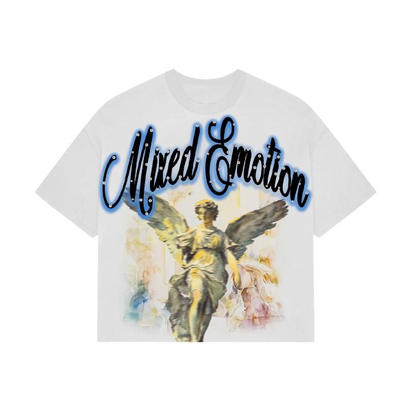 Blue Mixed Emotions Shirt with bold logo print on premium cotton